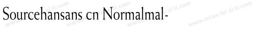 Sourcehansans cn Normalmal字体转换